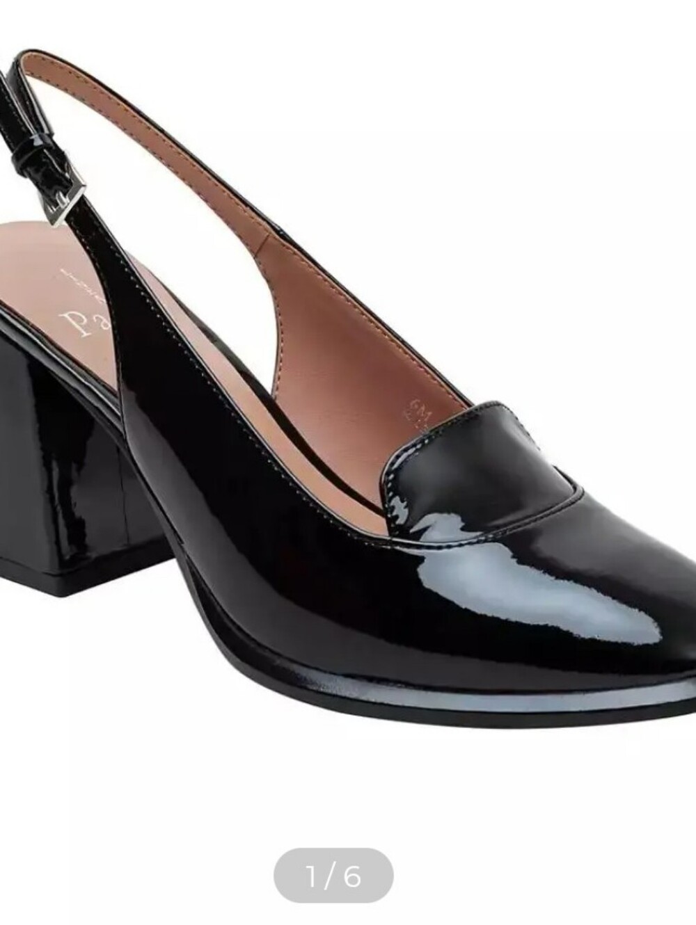 Linea Paolo Bernice Women's Size 7  1/2 Medium Black Patent Leather Pumps NWT